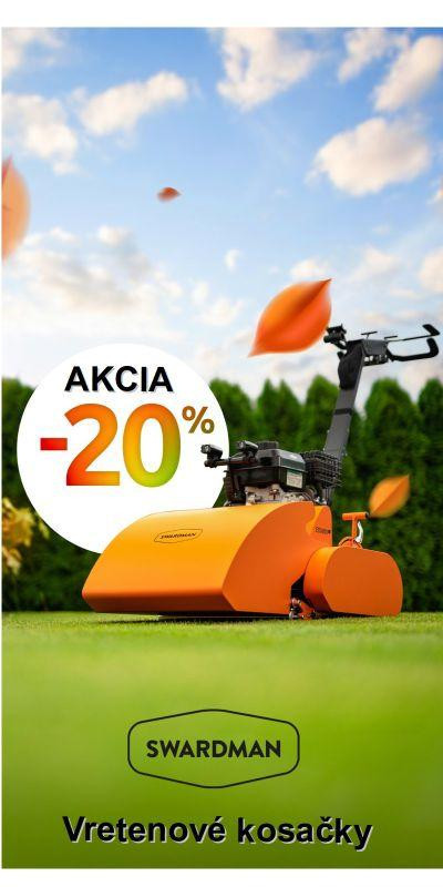 Akcia na kosačky a príslušenstvo Swardman